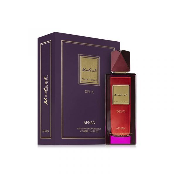 AFNAN Modest Deux Femme Eau de Parfum para mujer 100 Ml perfumes arabes dulces y afrutados para mujeres online en Perfumes Sinfonía