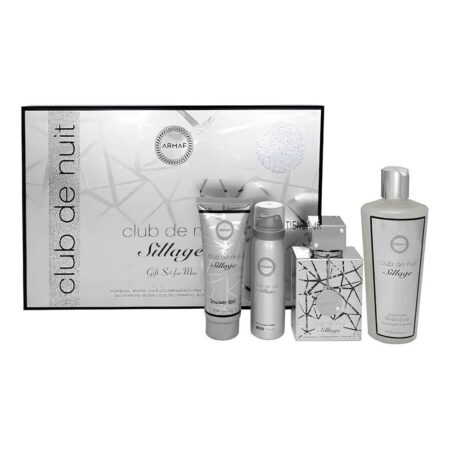 ARMAF Set de regalo Club De Nuit Sillage Unisex (Eau de Parfum 30 ml + Body spray 50 ml + Spray para cabello 55 ml + Desodorante en barra 75 g)