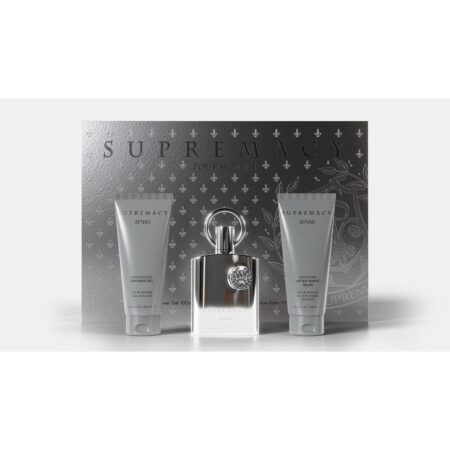 AFNAN Supremacy Silver Set de regalo para Hombre (Eau de Parfum 100 Ml + Gel de ducha 100 Ml + Bálsamo Aftershave 100 Ml)