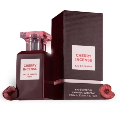 Fragrance World Cherry Incense Eau de Parfum Unisex 80 Ml - Fragancia Lujosa con Pera de Cerezas y Notas Ahumadas