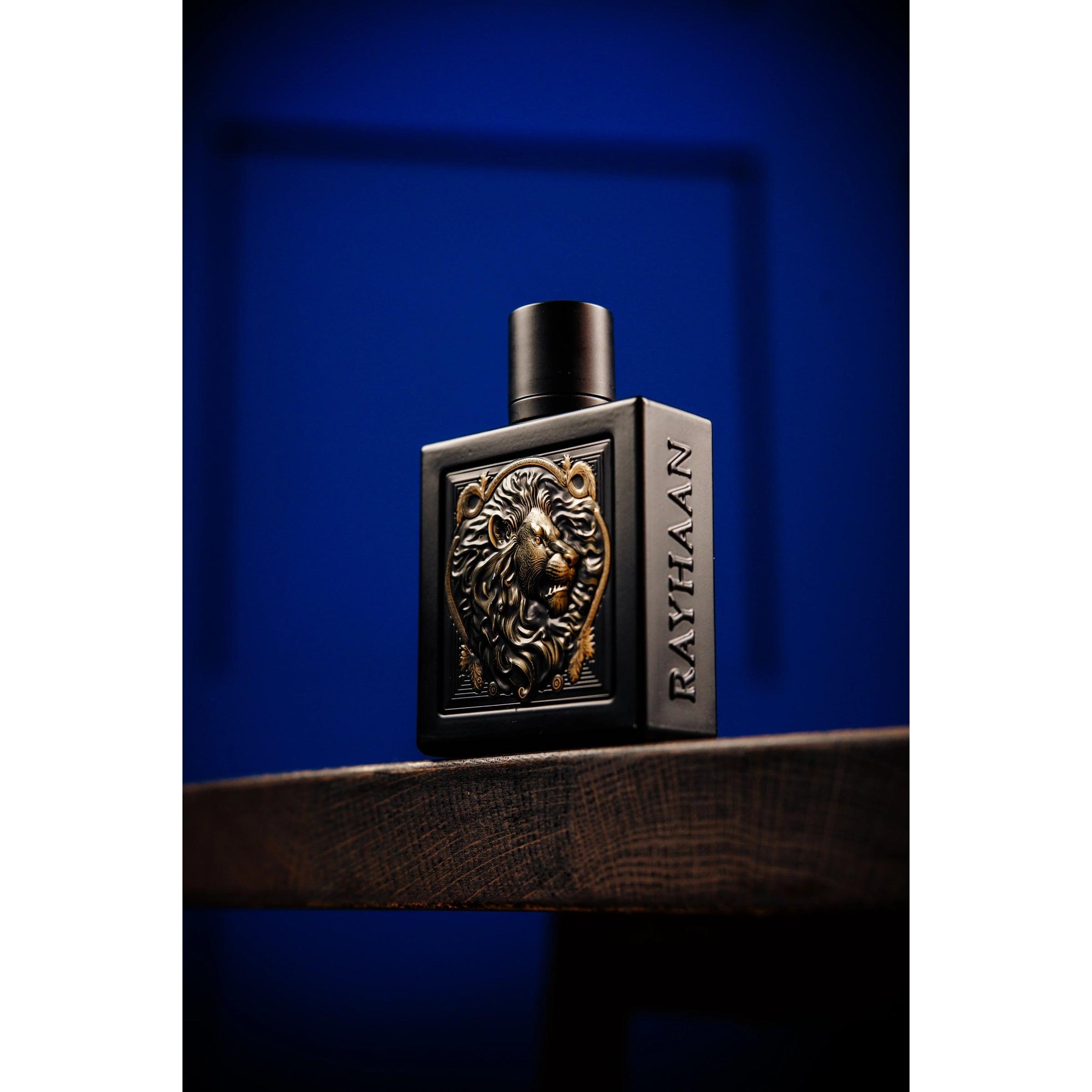 Rayhaan Lion 100ml Eau de Parfum Hombre - Perfume Árabe Oriental Amaderado | Lavanda Bergamota Menta Pera Canela Comino | Larga Duración - Imagen 4
