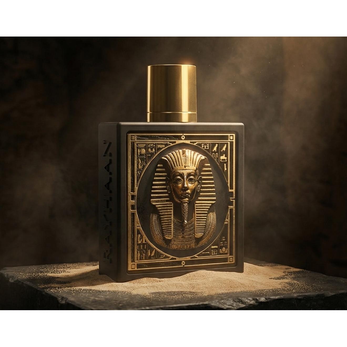 Rayhaan Pharaoh 100ml Eau de Parfum Hombre - Perfume Árabe Oriental Amaderado Especiado | Oud Vainilla Ámbar Tabaco | Larga Duración | Regalo de Lujo - Imagen 2