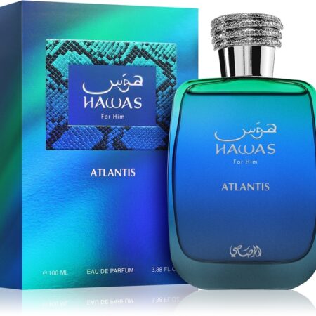 Rasasi Hawas Atlantis Eau de Parfum 100 ml - Perfume Árabe Hombre Cítrico Acuático Amaderado